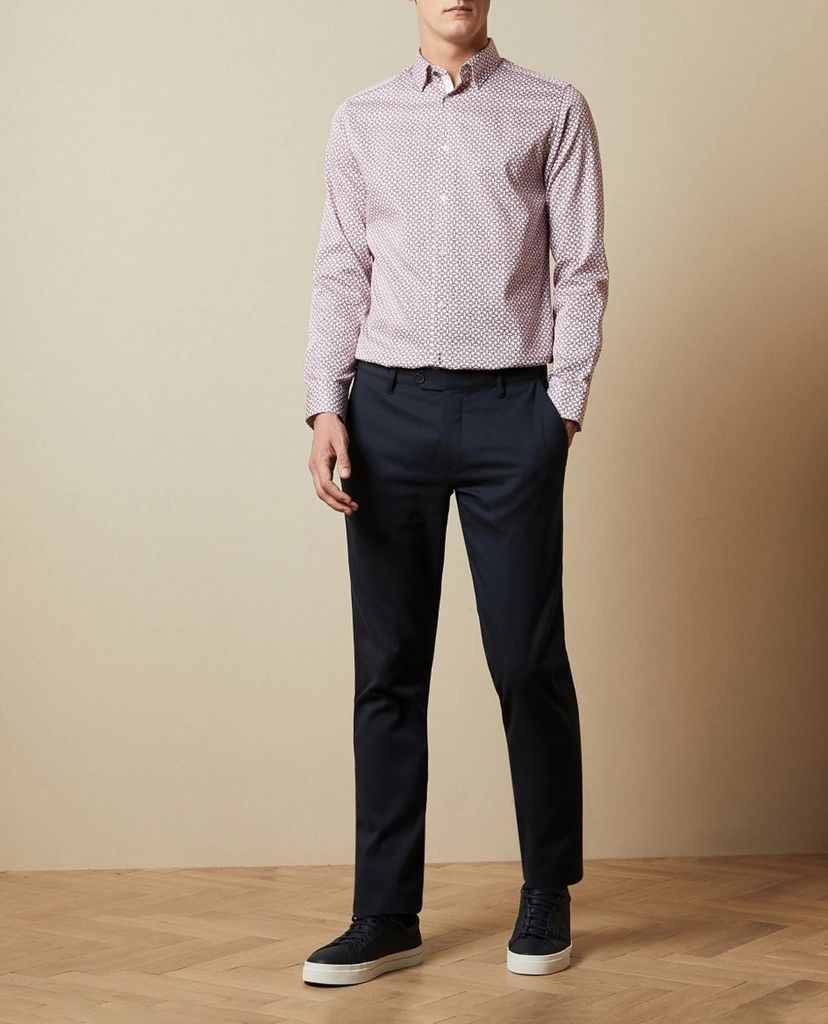 TED BAKER - Áo sơ mi nam tay dài Geo Print
