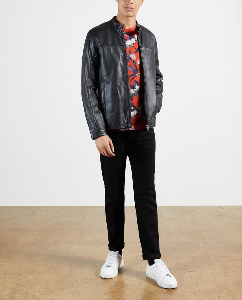 TED BAKER - Áo thun nam cổ tròn Tropical Print