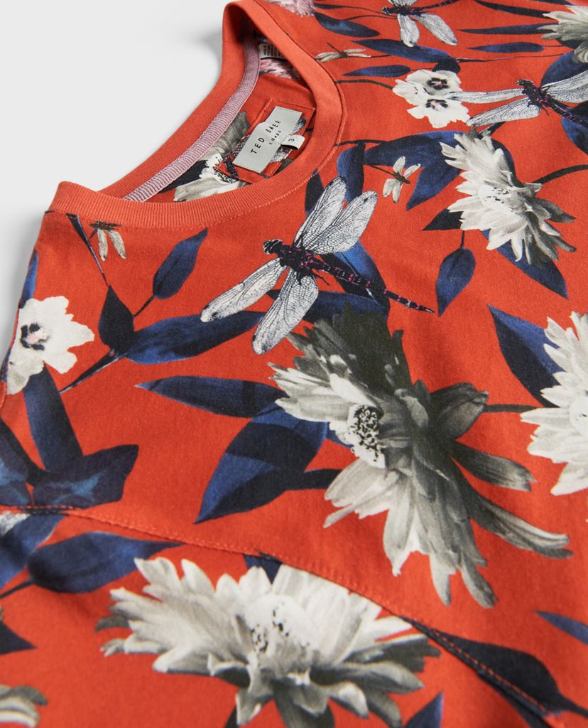 TED BAKER - Áo thun nam cổ tròn Tropical Print