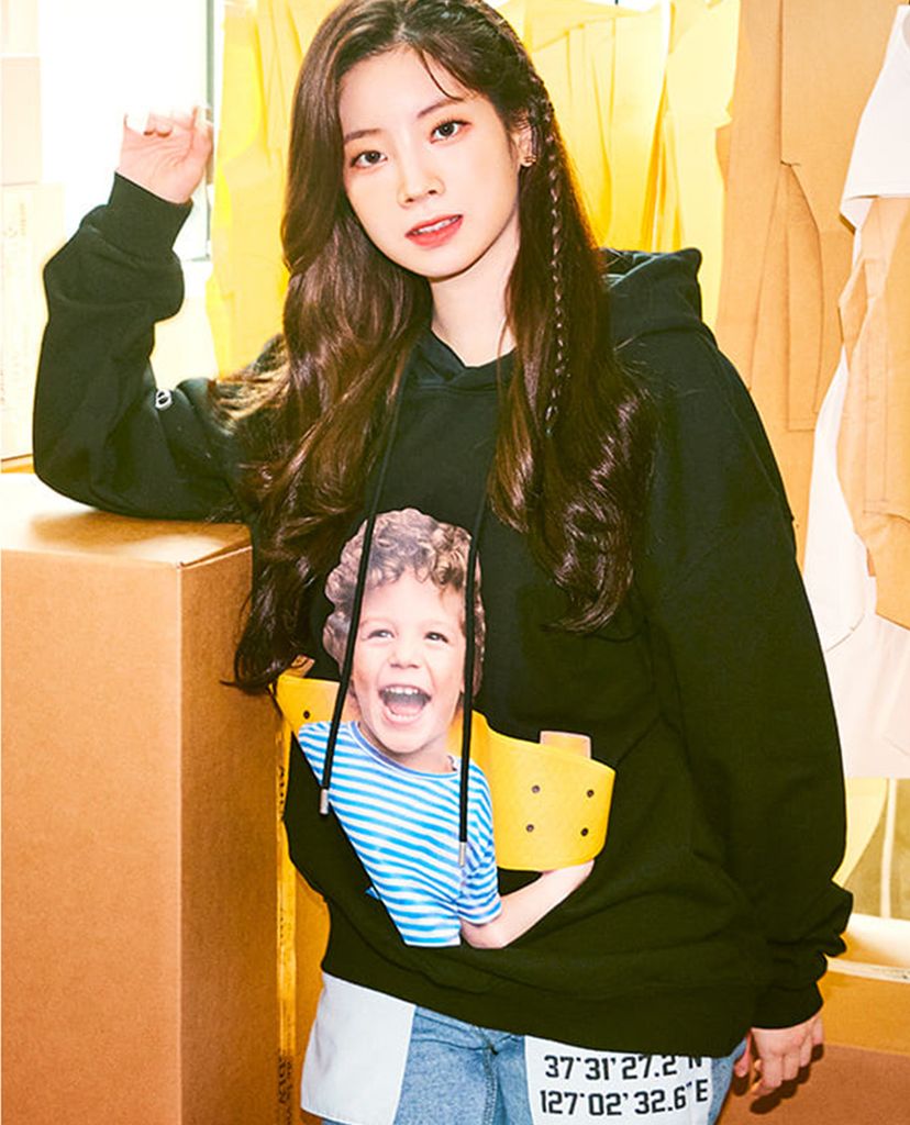 ADLV - Áo hoodie tay dài mũ trùm Baby Face