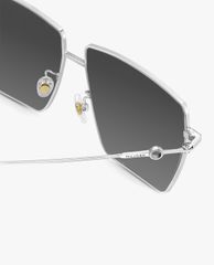 MUJOSH - Kính mát nữ gọng đa giác bản mảnh thời trang Polygon