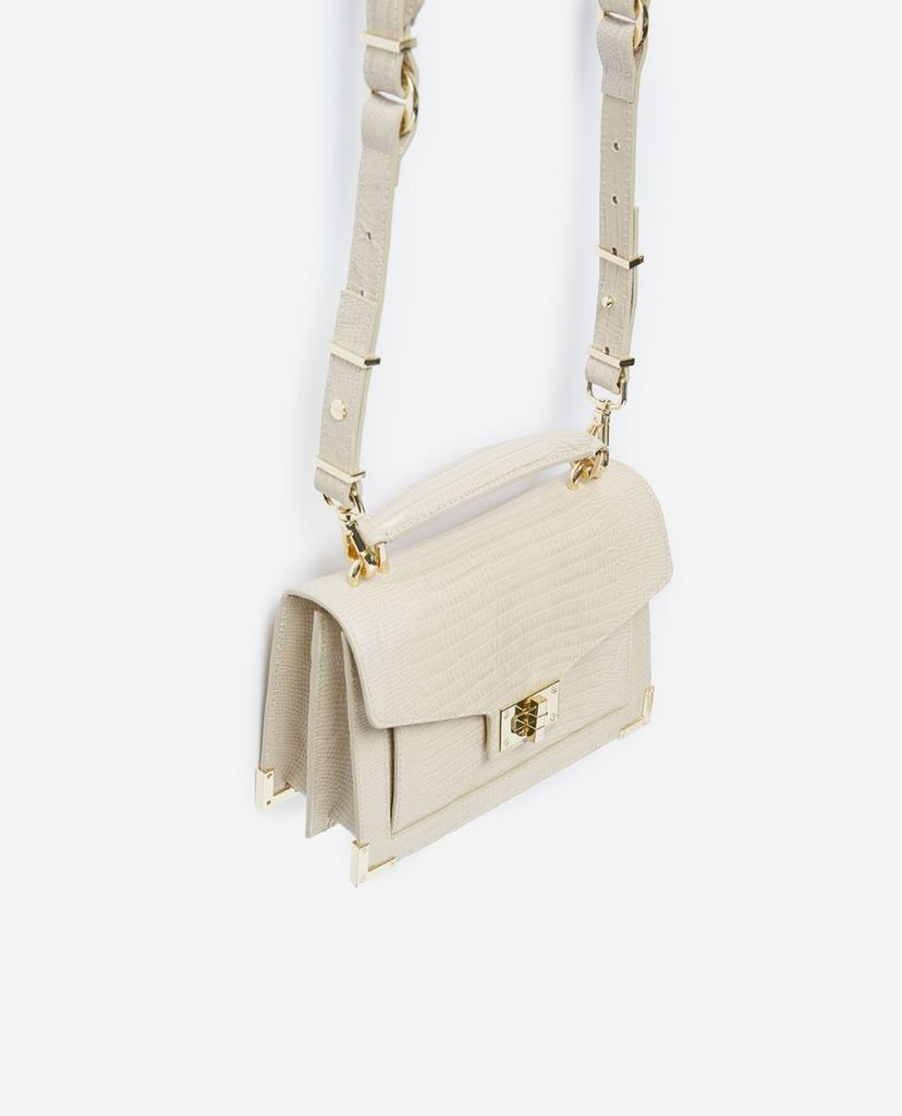 THE KOOPLES - Túi đeo vai nữ hình hộp chữ nhật Small Lezard