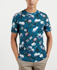 TED BAKER - Áo thun nam cổ tròn Tropical Print