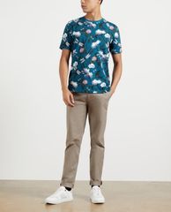 TED BAKER - Áo thun nam cổ tròn Tropical Print