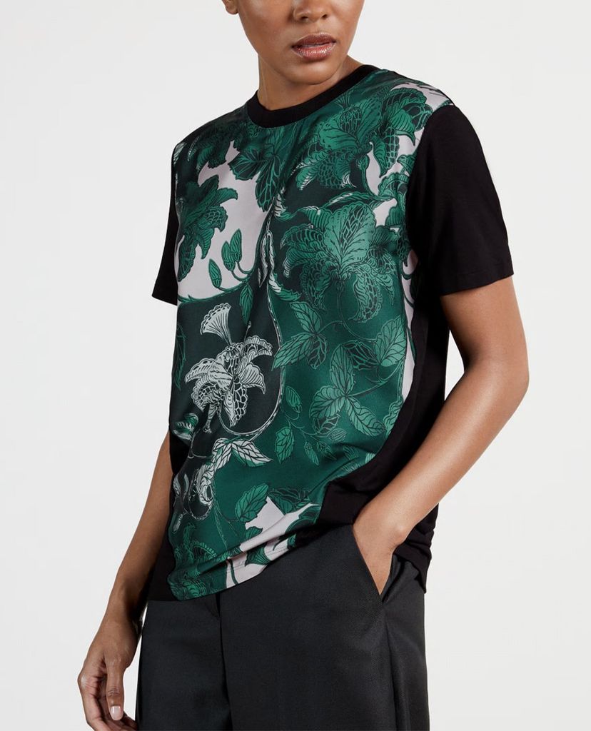 TED BAKER - Áo thun nữ tay ngắn in họa tiết một mặt Norlet