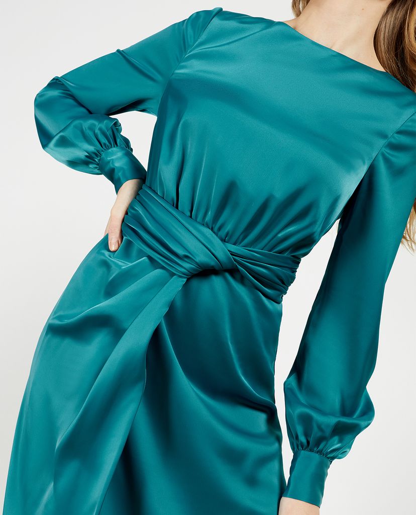TED BAKER - Đầm maxi tay dài cột eo Daiseey