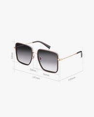 MUJOSH - Kính mát gọng vuông oversize độc đáo