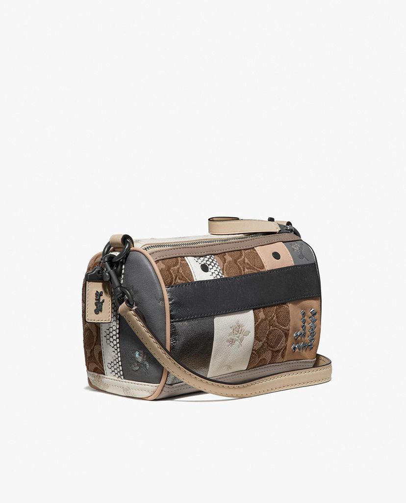 COACH - Túi đeo chéo nữ kẻ sọc Multi Stripe Signature Jacquard