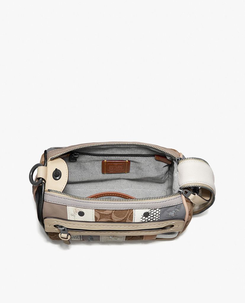 COACH - Túi đeo chéo nữ kẻ sọc Multi Stripe Signature Jacquard