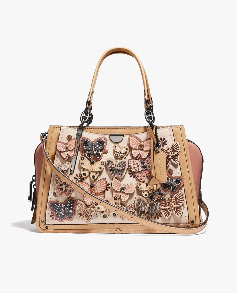 COACH - Túi xách tay nữ Butterfly Applique And Snakeskin
