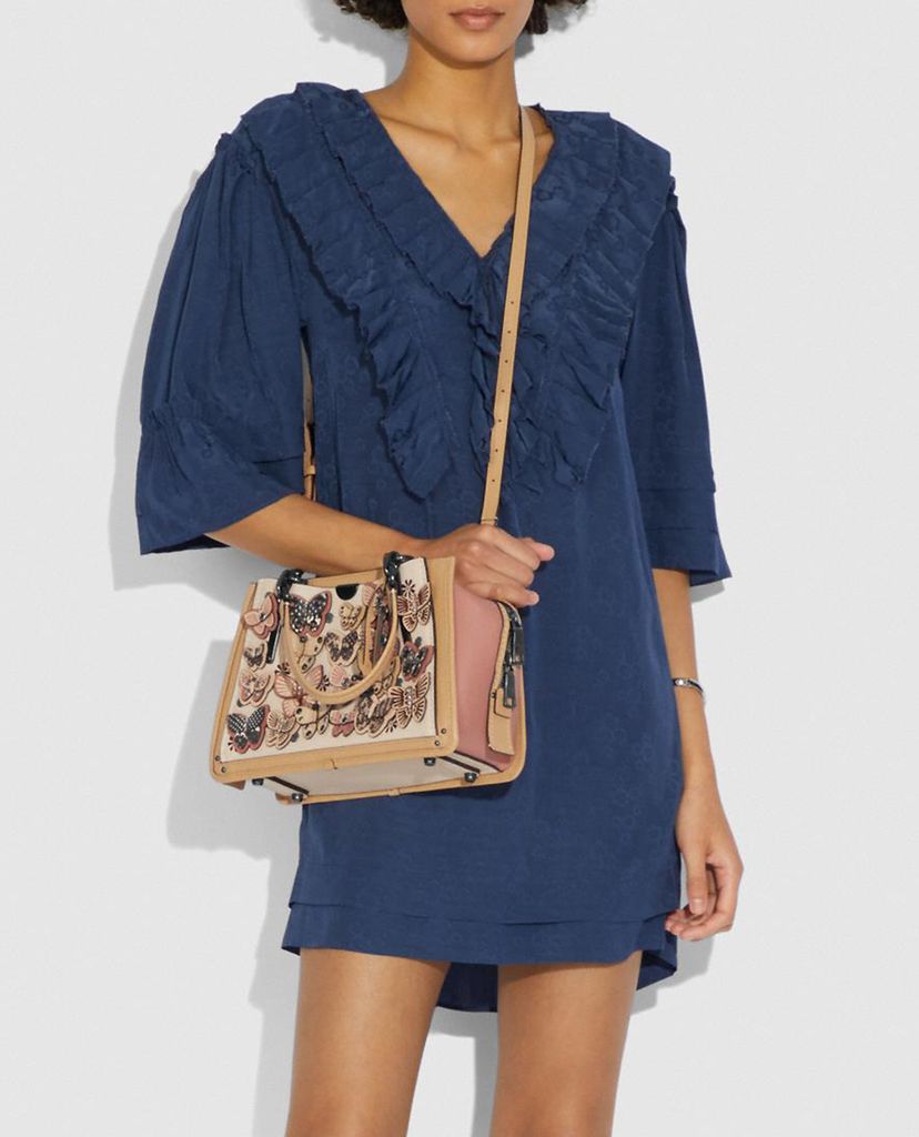 COACH - Túi xách tay nữ Butterfly Applique And Snakeskin