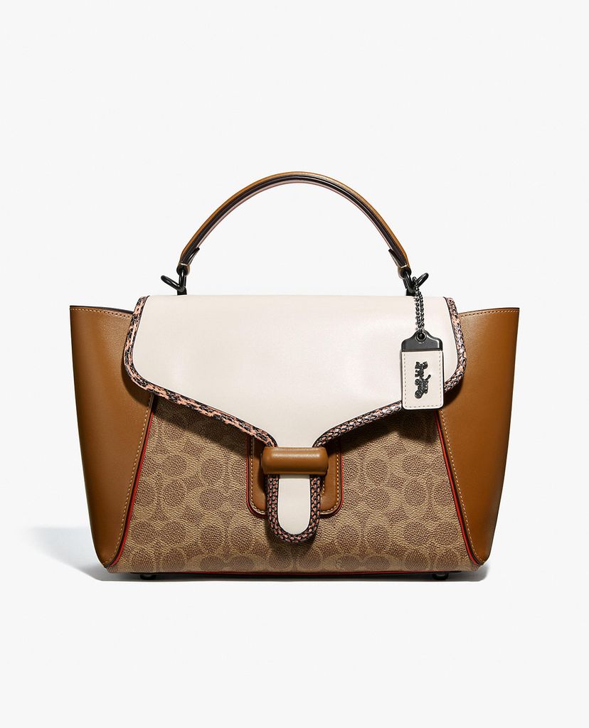 COACH - Túi xách tay nữ hình thang Courier Carryall In Colorblock