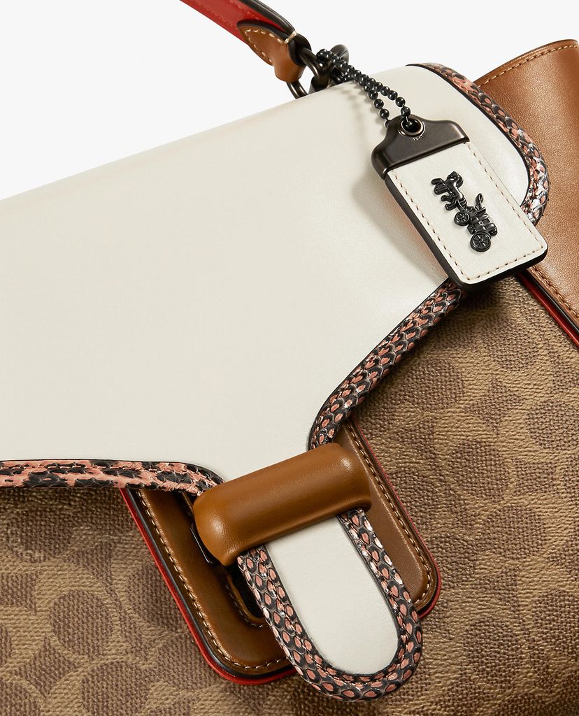 COACH - Túi xách tay nữ hình thang Courier Carryall In Colorblock