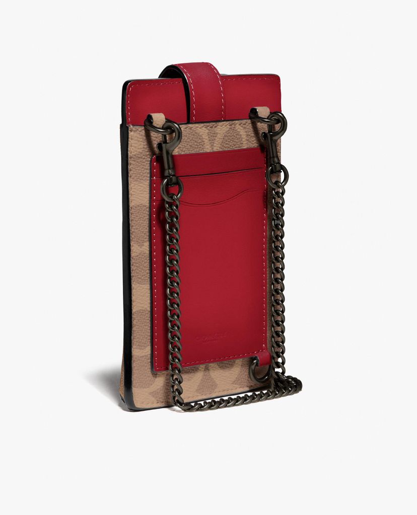 COACH - Túi đeo chéo mini chữ nhật Turnlock Chain Phone