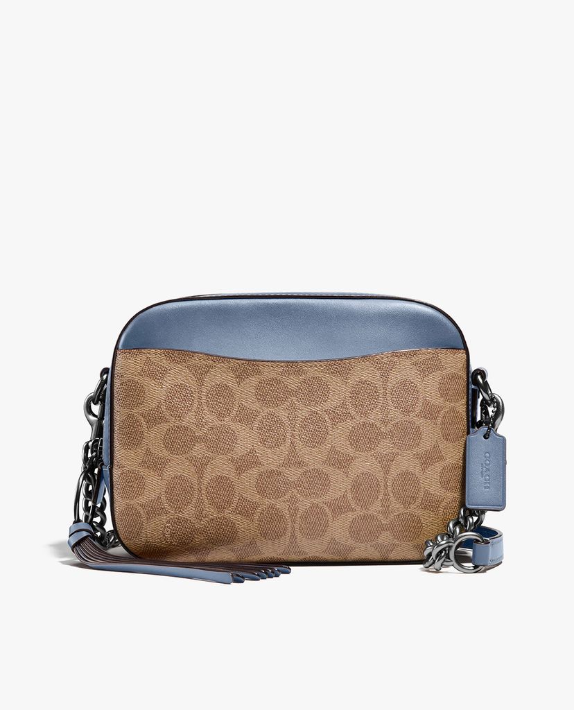 COACH - Túi xách nữ dây đeo kim loại Coated Canvas