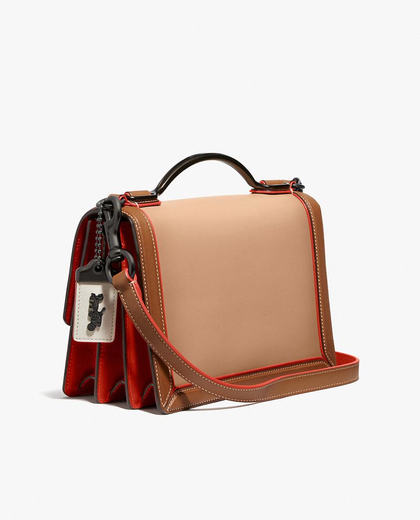 COACH - Túi đeo chéo nữ nắp gập Riley Top Handle 22