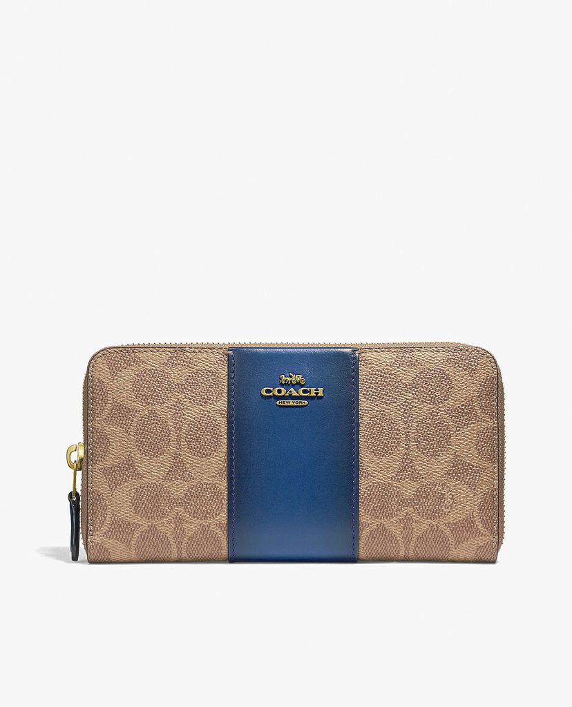 COACH - Ví nữ hình chữ nhật Colorblock Signature Canvas