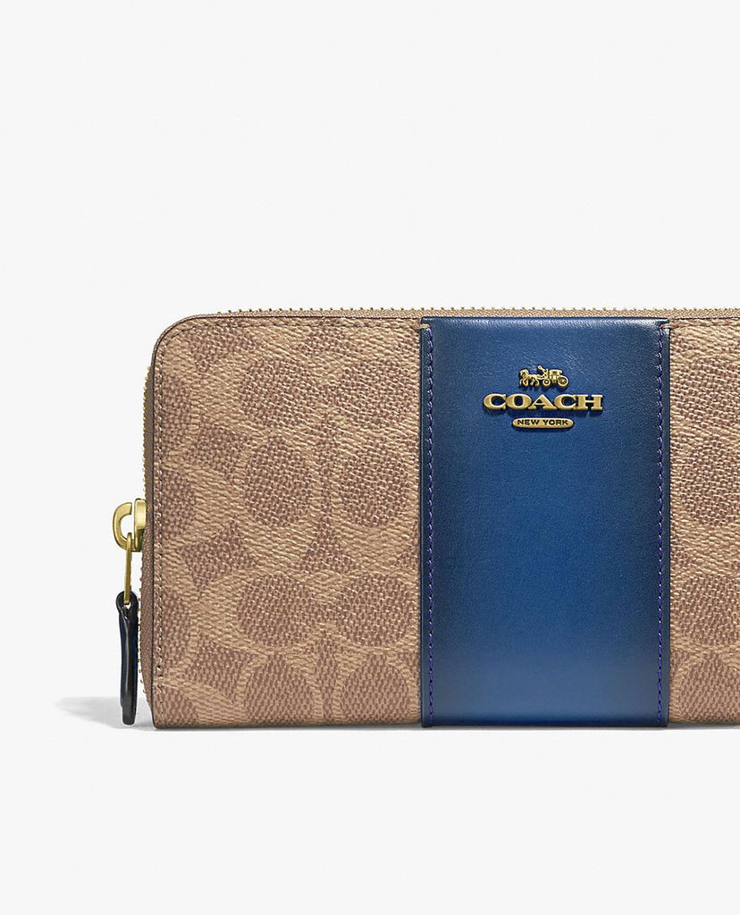 COACH - Ví nữ hình chữ nhật Colorblock Signature Canvas