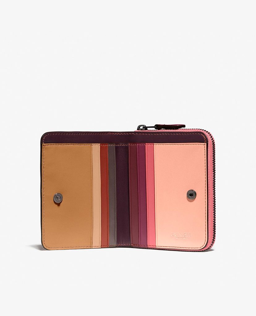 COACH - Ví nữ phom vuông phối zip Billfold
