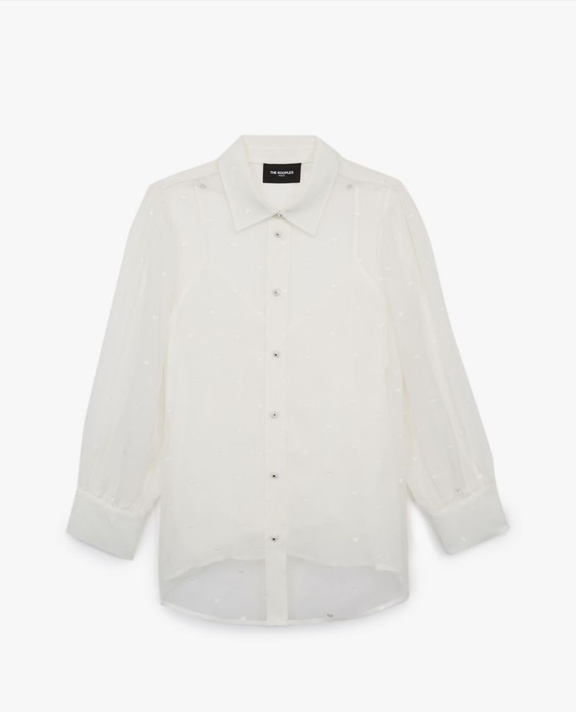 THE KOOPLES - Áo sơ mi nữ tay dài Heart Print