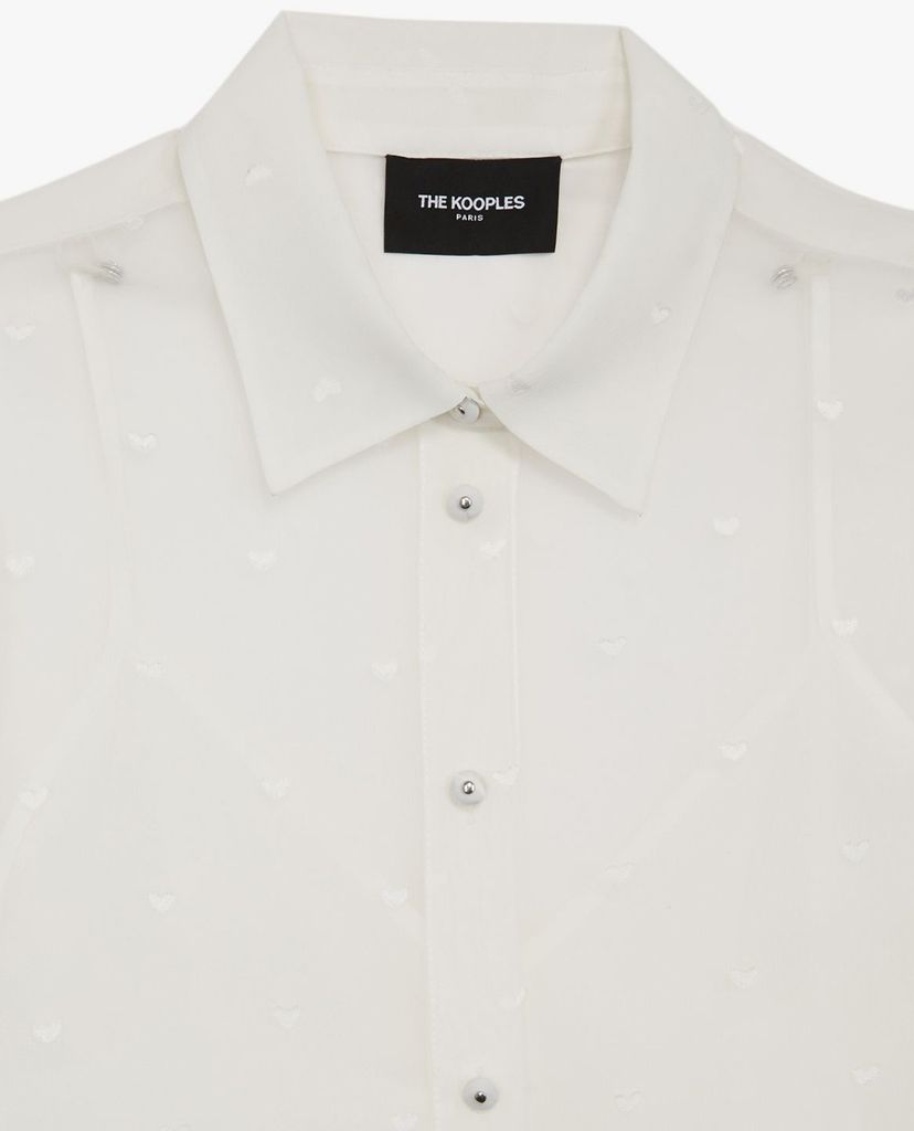 THE KOOPLES - Áo sơ mi nữ tay dài Heart Print
