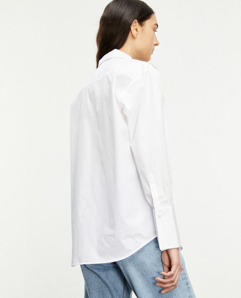 THE KOOPLES - Áo sơ mi nữ cổ bẻ tay dài Studded