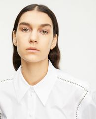 THE KOOPLES - Áo sơ mi nữ cổ bẻ tay dài Studded