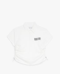 THE KOOPLES - Áo thun polo nữ cổ bẻ phối dây rút thời trang