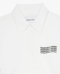 THE KOOPLES - Áo thun polo nữ cổ bẻ phối dây rút thời trang