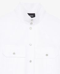 THE KOOPLES - Đầm mini cổ trụ tay dài Belted White With Pockets