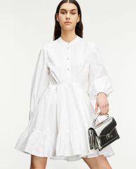 THE KOOPLES - Đầm mini cổ tròn tay dài Short Cotton