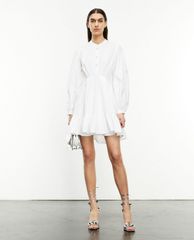 THE KOOPLES - Đầm mini cổ tròn tay dài Short Cotton