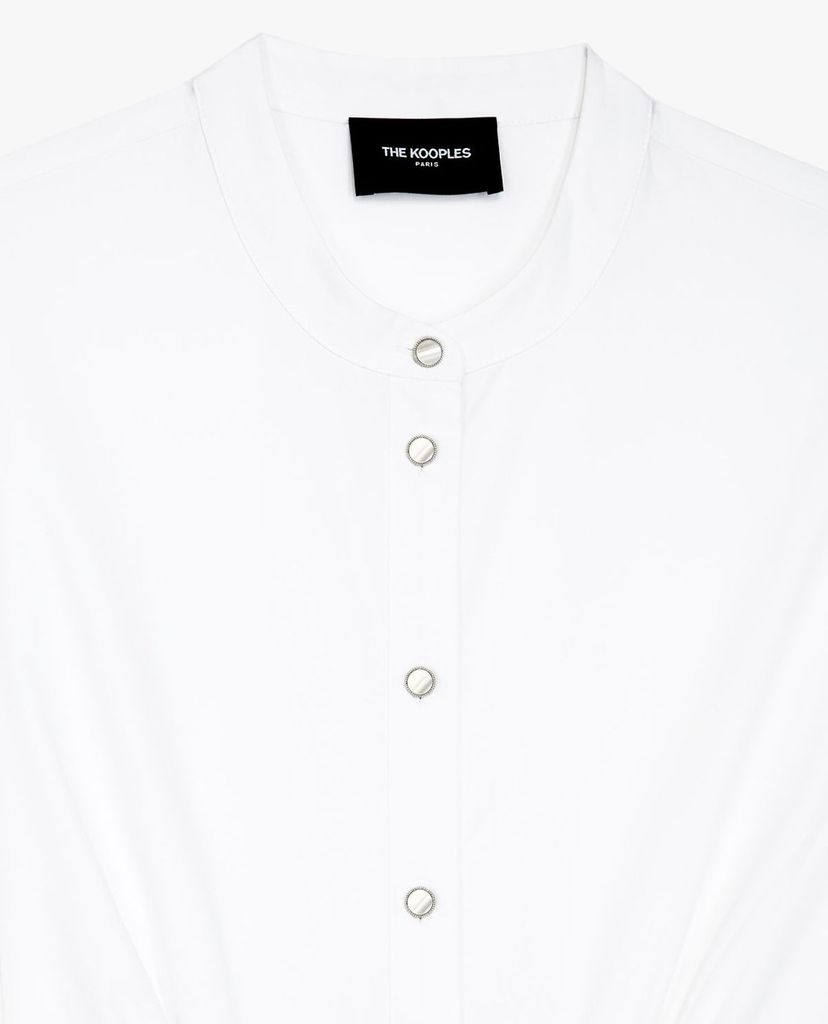 THE KOOPLES - Đầm mini cổ tròn tay dài Short Cotton