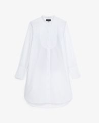 THE KOOPLES - Đầm mini sơ mi cổ trụ tay dài phom suông thời trang