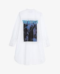 THE KOOPLES - Đầm mini sơ mi cổ trụ tay dài phom suông thời trang