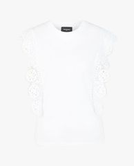 THE KOOPLES - Áo thun nữ sát nách viền ren nữ tính