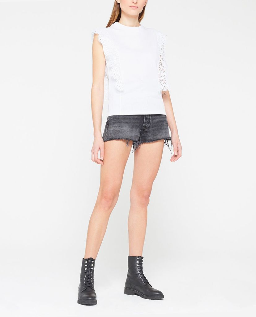 THE KOOPLES - Áo thun nữ sát nách viền ren nữ tính