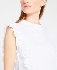 THE KOOPLES - Áo thun nữ sát nách viền ren nữ tính