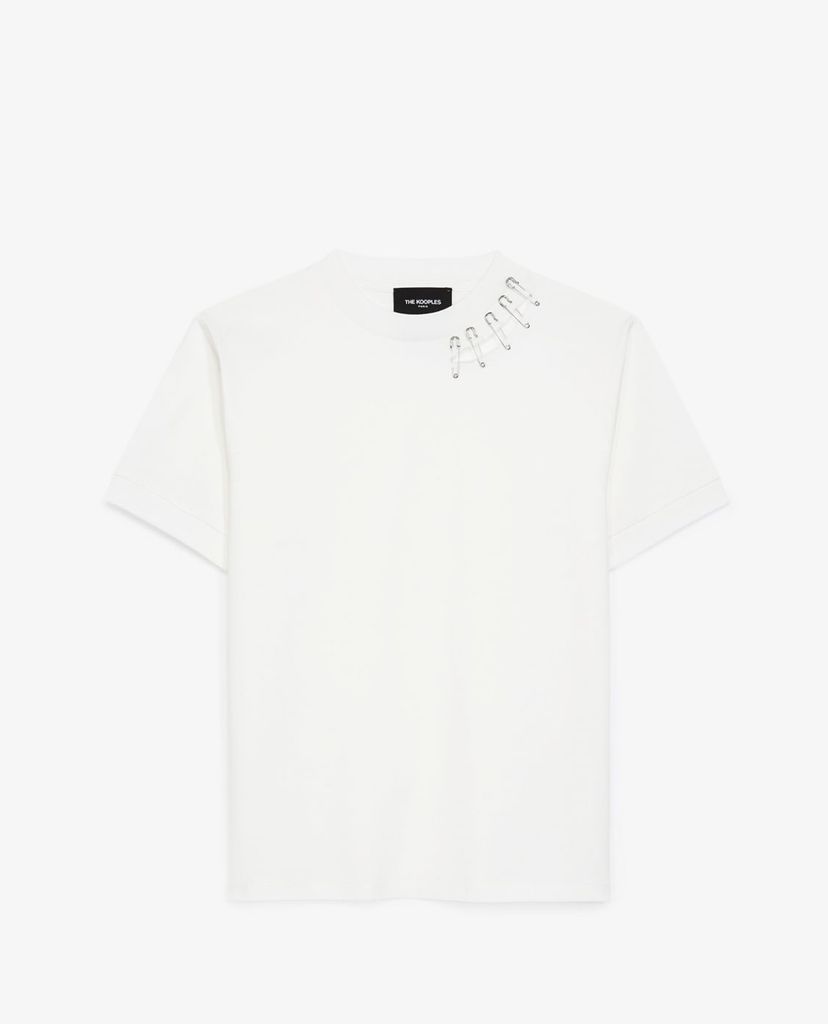 THE KOOPLES - Áo thun nữ cổ tròn ngắn tay Pins