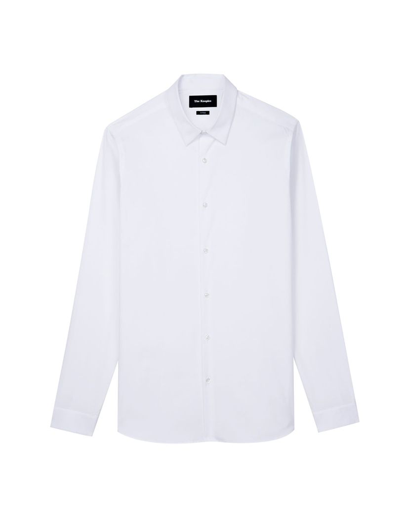 THE KOOPLES - Áo sơ mi nam tay dài Stretch Cotton Poplin