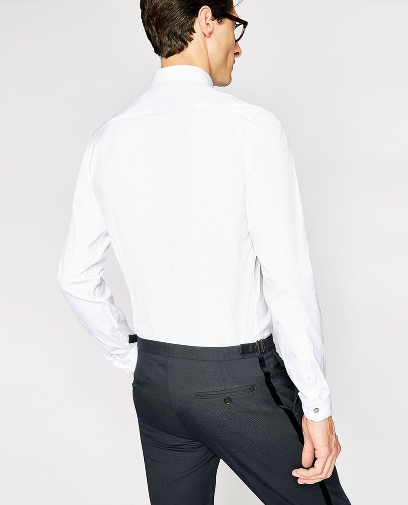 THE KOOPLES - Áo sơ mi nam tay dài Stretch Cotton Poplin