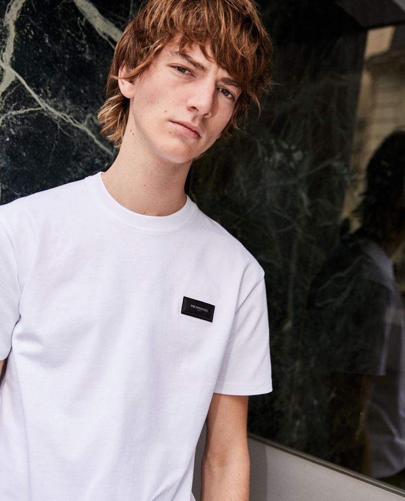 THE KOOPLES - Áo thun nam tay ngắn Leather Badge