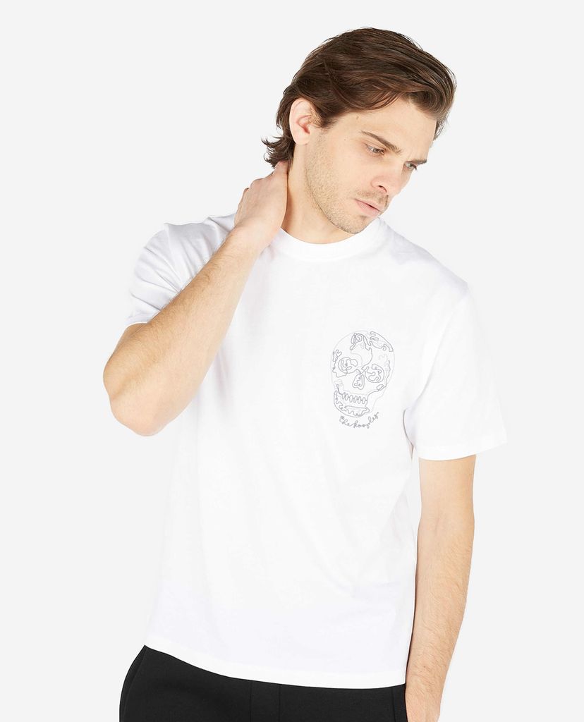 THE KOOPLES - Áo thun nam tay ngắn White Skull