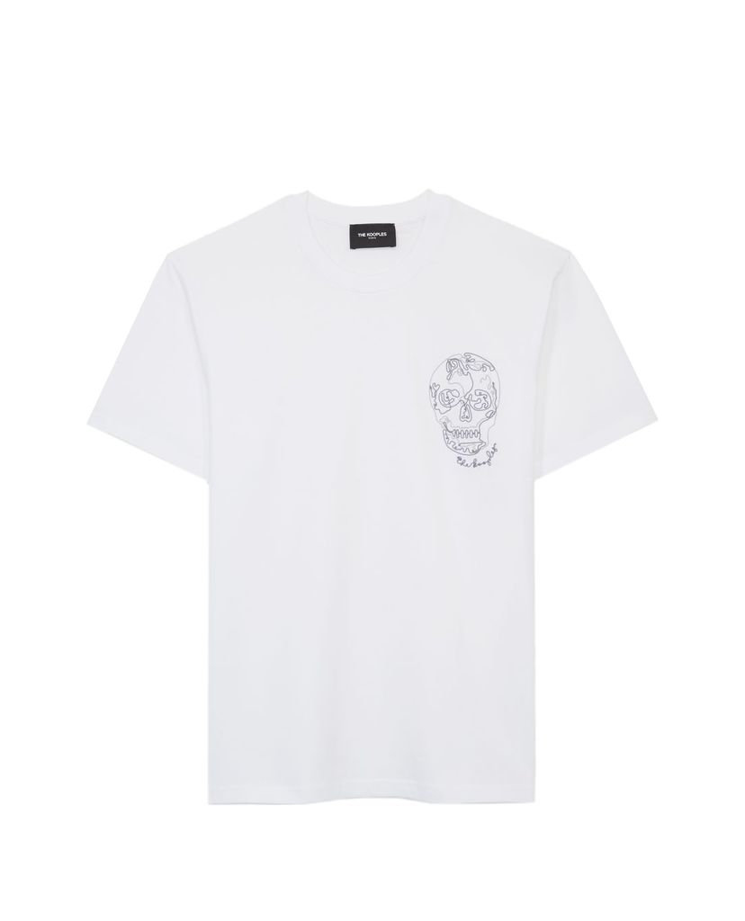 THE KOOPLES - Áo thun nam tay ngắn White Skull