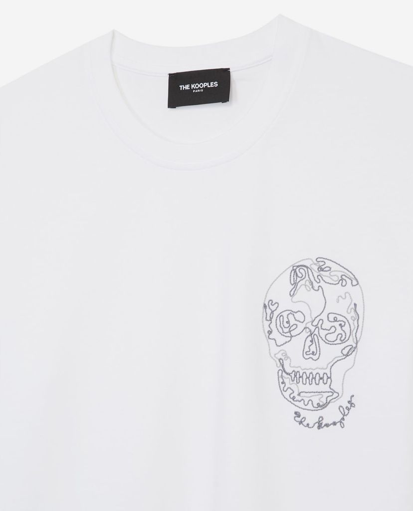THE KOOPLES - Áo thun nam tay ngắn White Skull