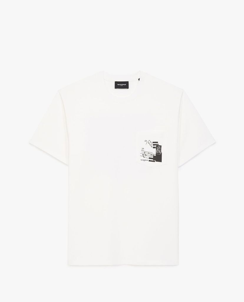 THE KOOPLES - Áo thun nam cổ tròn tay ngắn Pocket