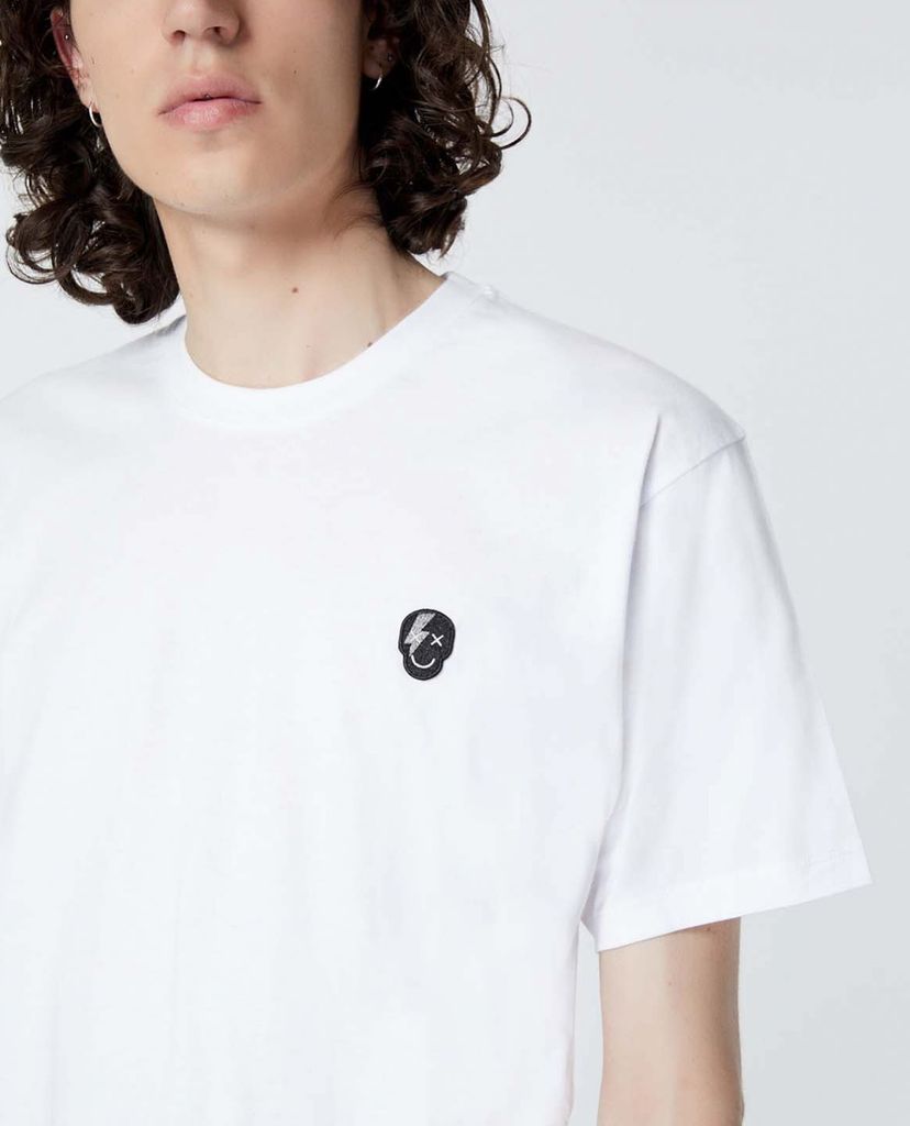 THE KOOPLES - Áo thun nam cổ tròn tay ngắn Skull Badge