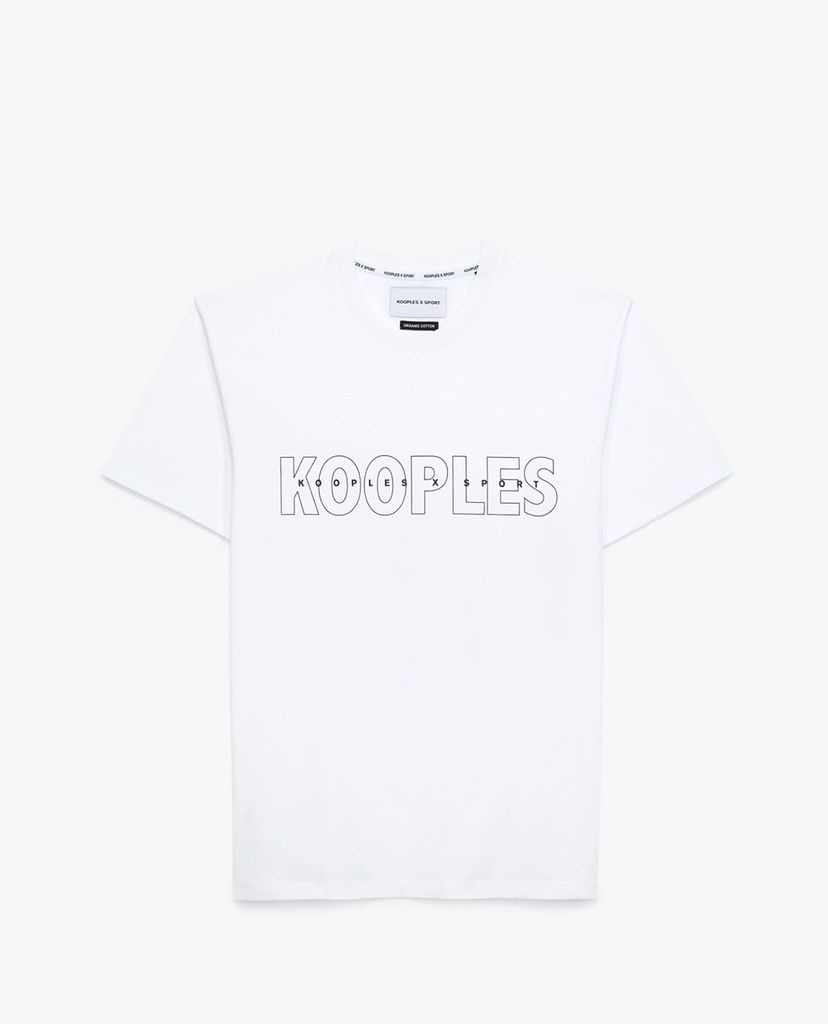 THE KOOPLES - Áo thun nam Sport Line Signature Worn Cotton Relaxed