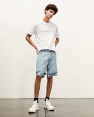 THE KOOPLES - Áo thun nam Sport Line Signature Worn Cotton Relaxed