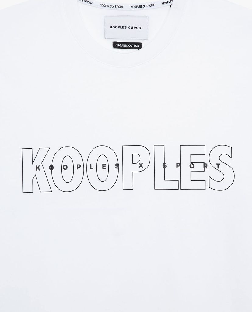 THE KOOPLES - Áo thun nam Sport Line Signature Worn Cotton Relaxed
